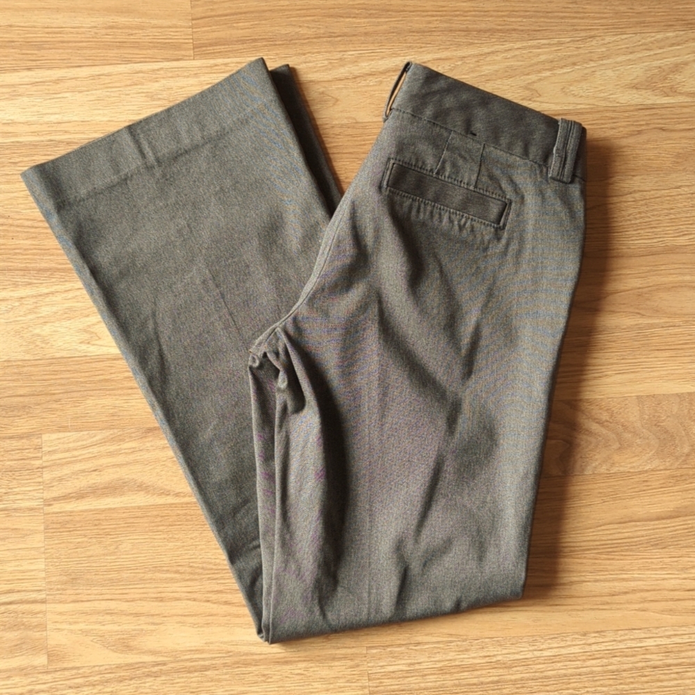 Banana Republic Petite Flare Dress Pants Gray